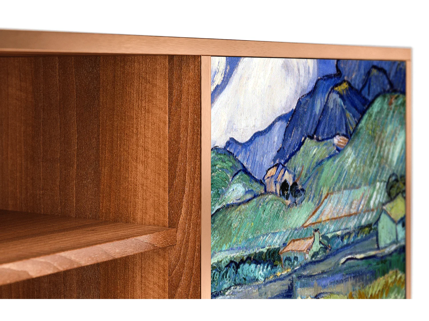 Mobile TV - 170х69х48 cm - T2 - Landscape, Noce