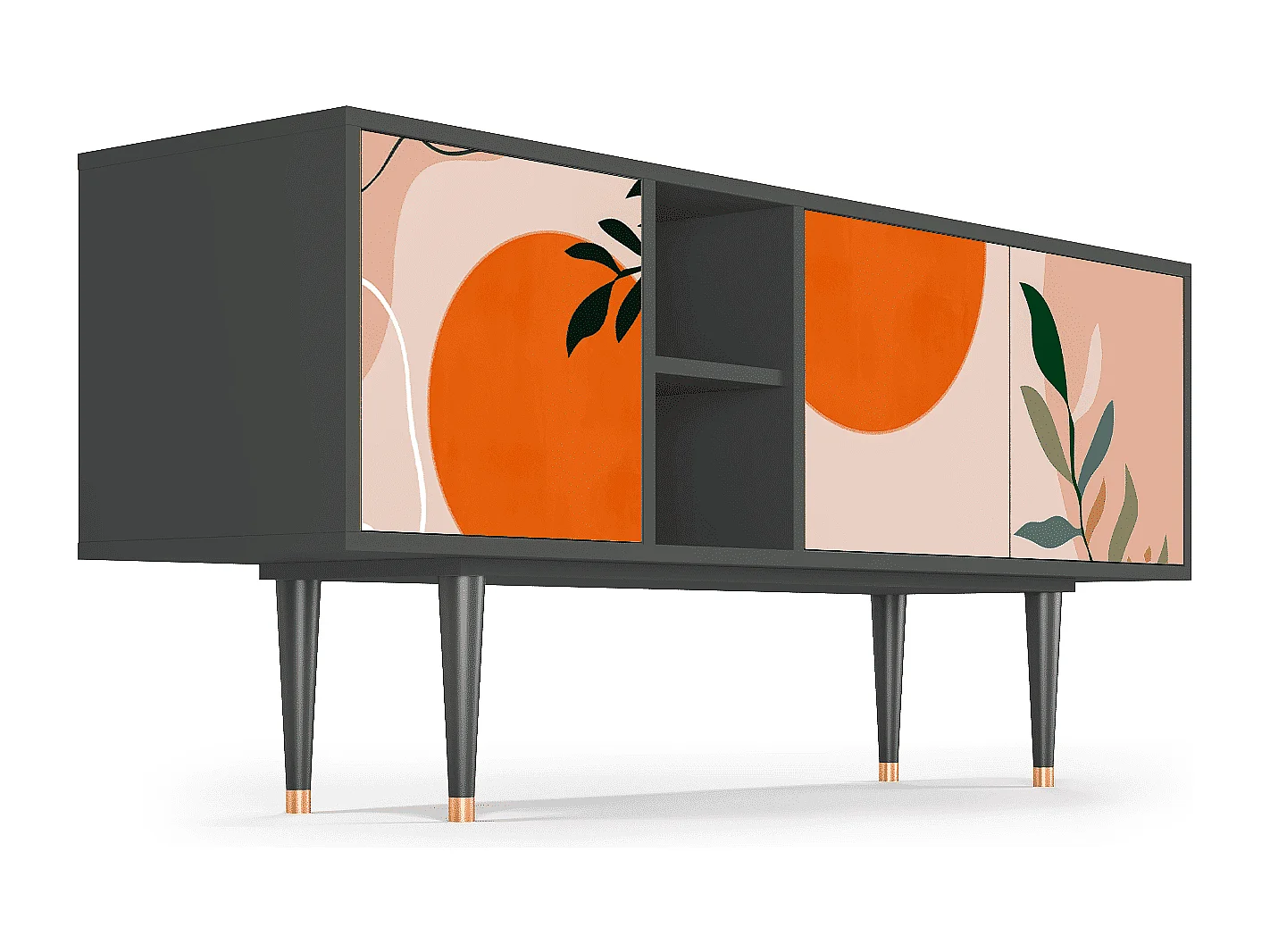 Mueble de TV - 150х69х41 cm - T5 - Artwork, Antracita