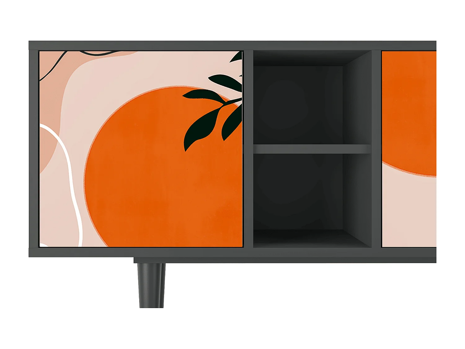 Mueble de TV - 150х69х41 cm - T5 - Artwork, Antracita