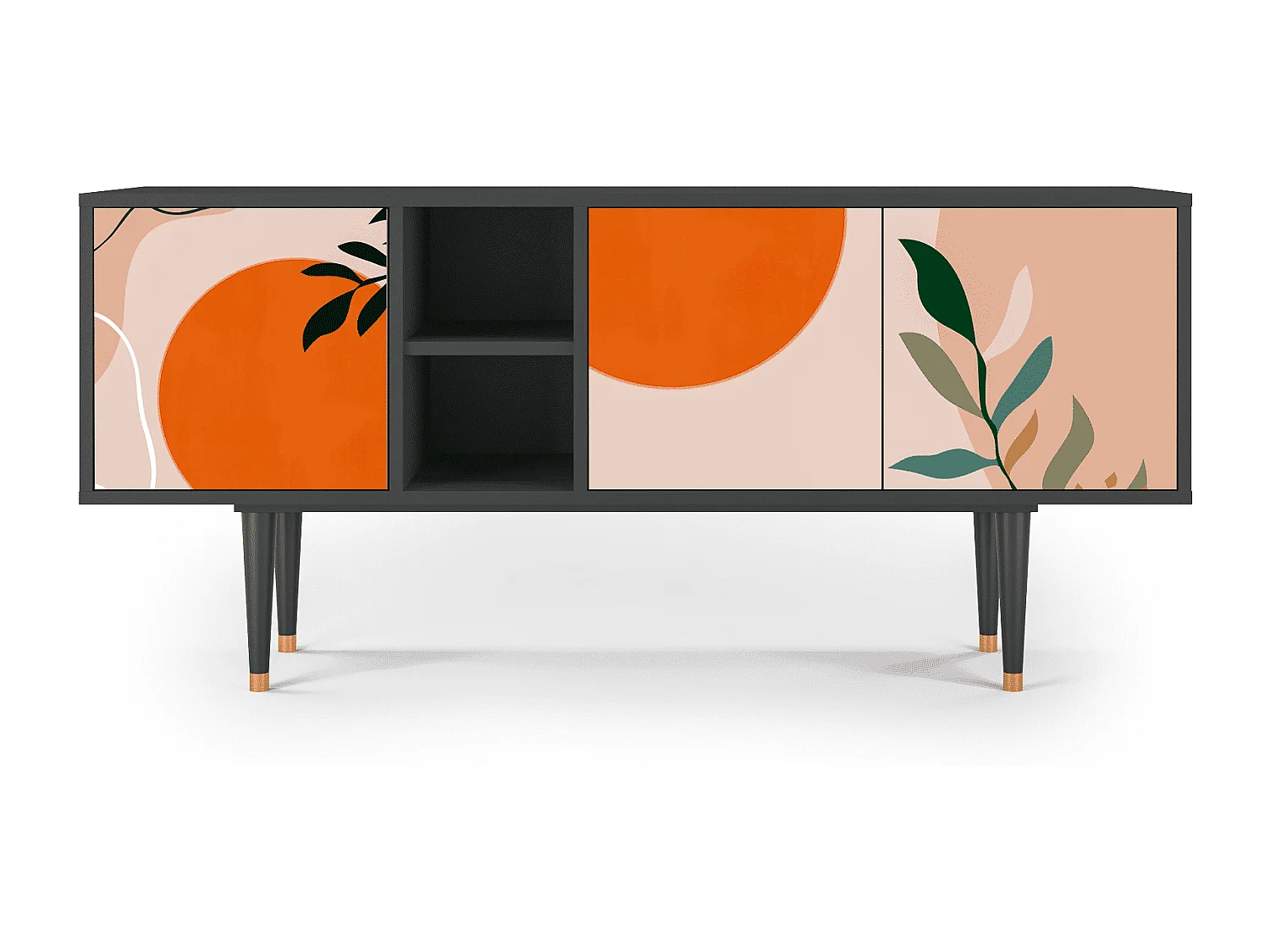 Szafka RTV - 150х69х41 cm - T5 - Artwork, Antracyt