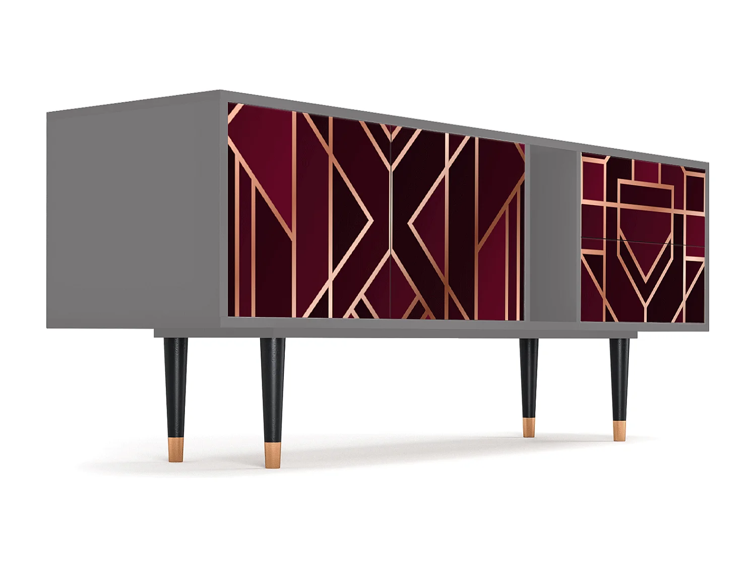 TV-meubel - 170х69х48 cm - T1 - Burgundy Jewelery, Grijs