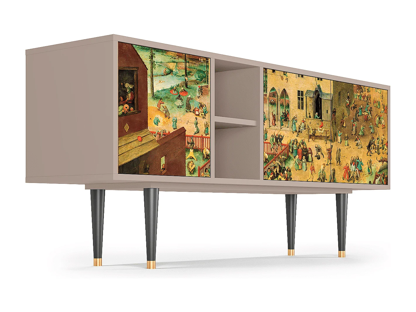 Mobile TV - 150х69х41 cm - T5 - Children Games, Latte