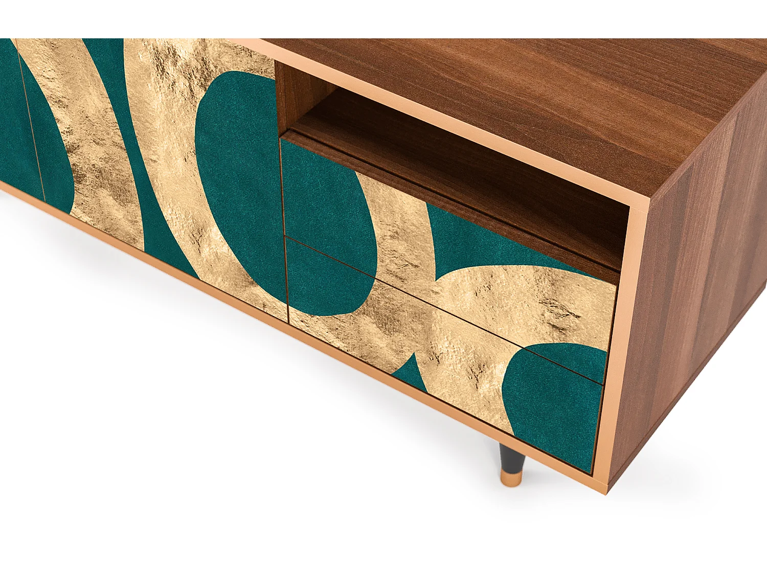 Mueble de TV - 125х56х41 cm - T7 - Zircon Sphere, Nogal