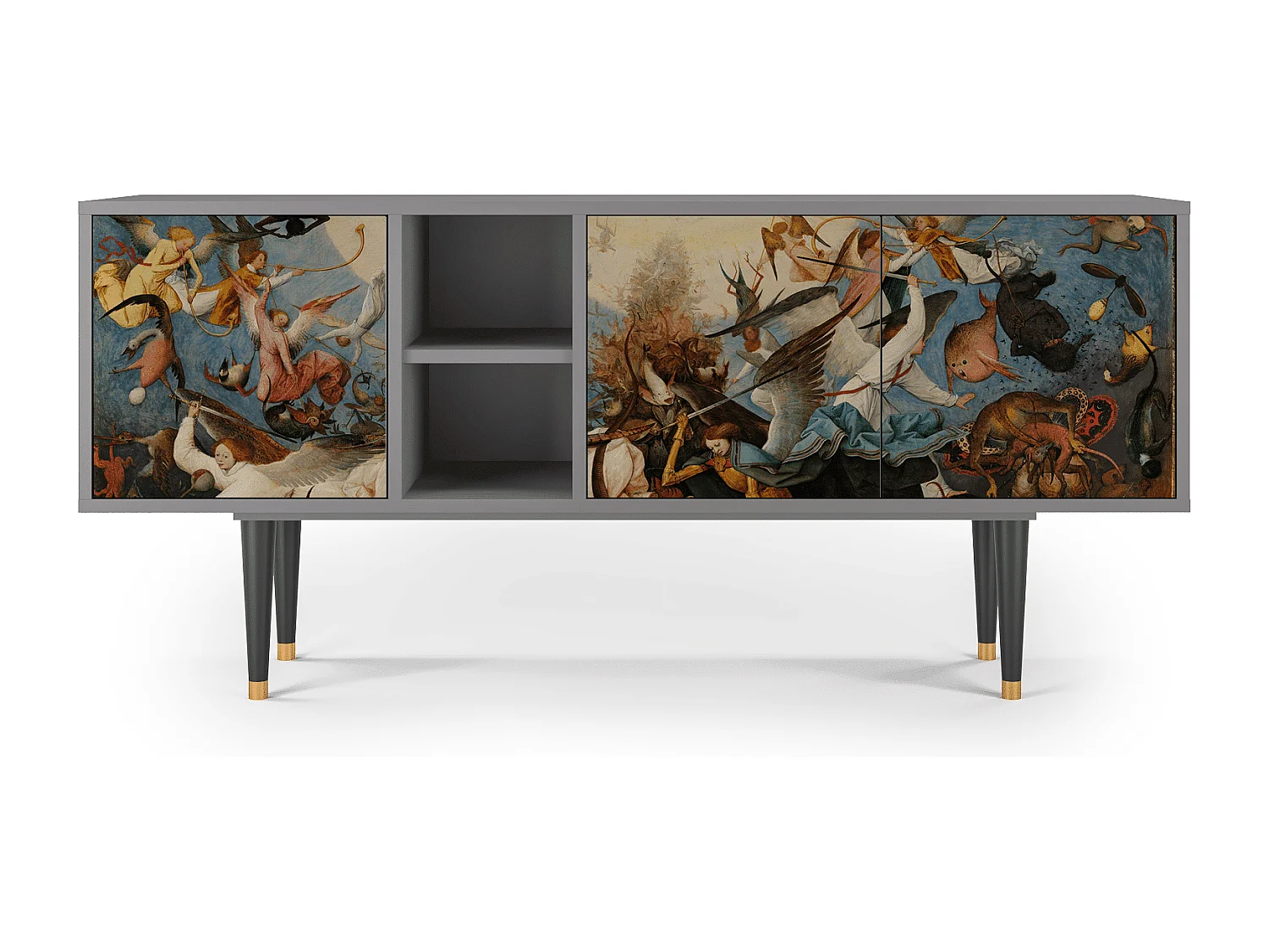 Meuble TV - 150х69х41 cm - T5 - The Fall, Gris