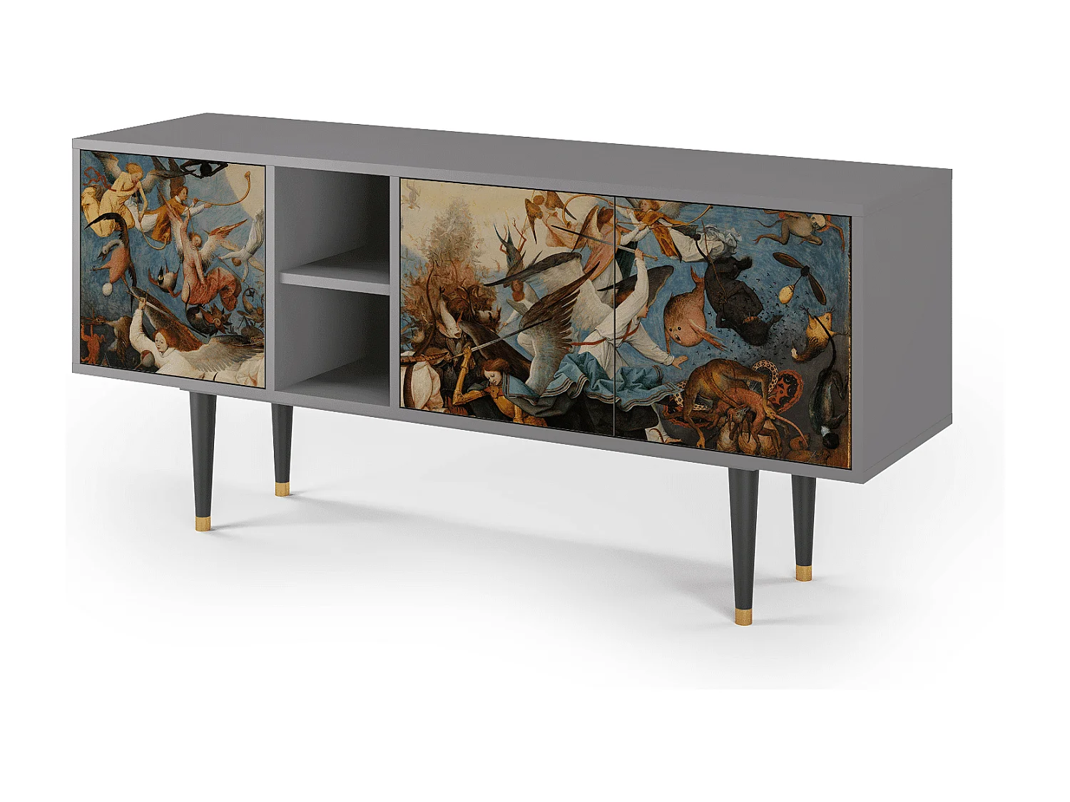 Meuble TV - 150х69х41 cm - T5 - The Fall, Gris