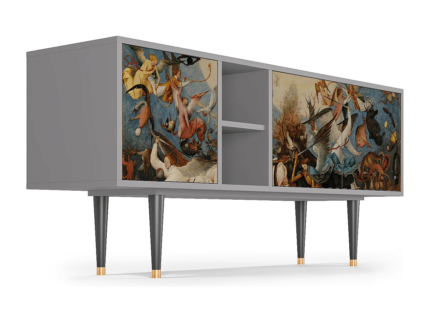 Meuble TV - 150х69х41 cm - T5 - The Fall, Gris