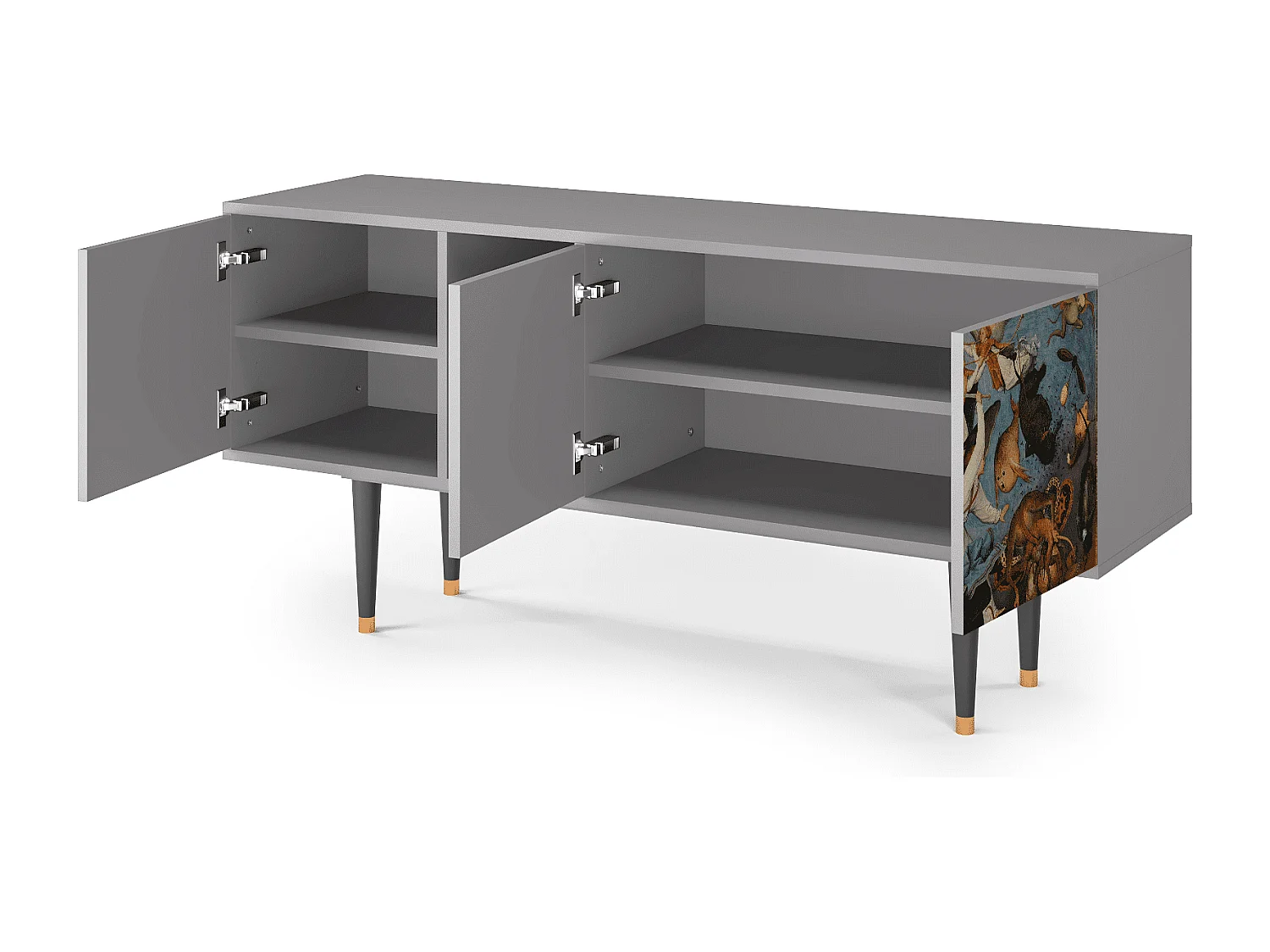 Meuble TV - 150х69х41 cm - T5 - The Fall, Gris