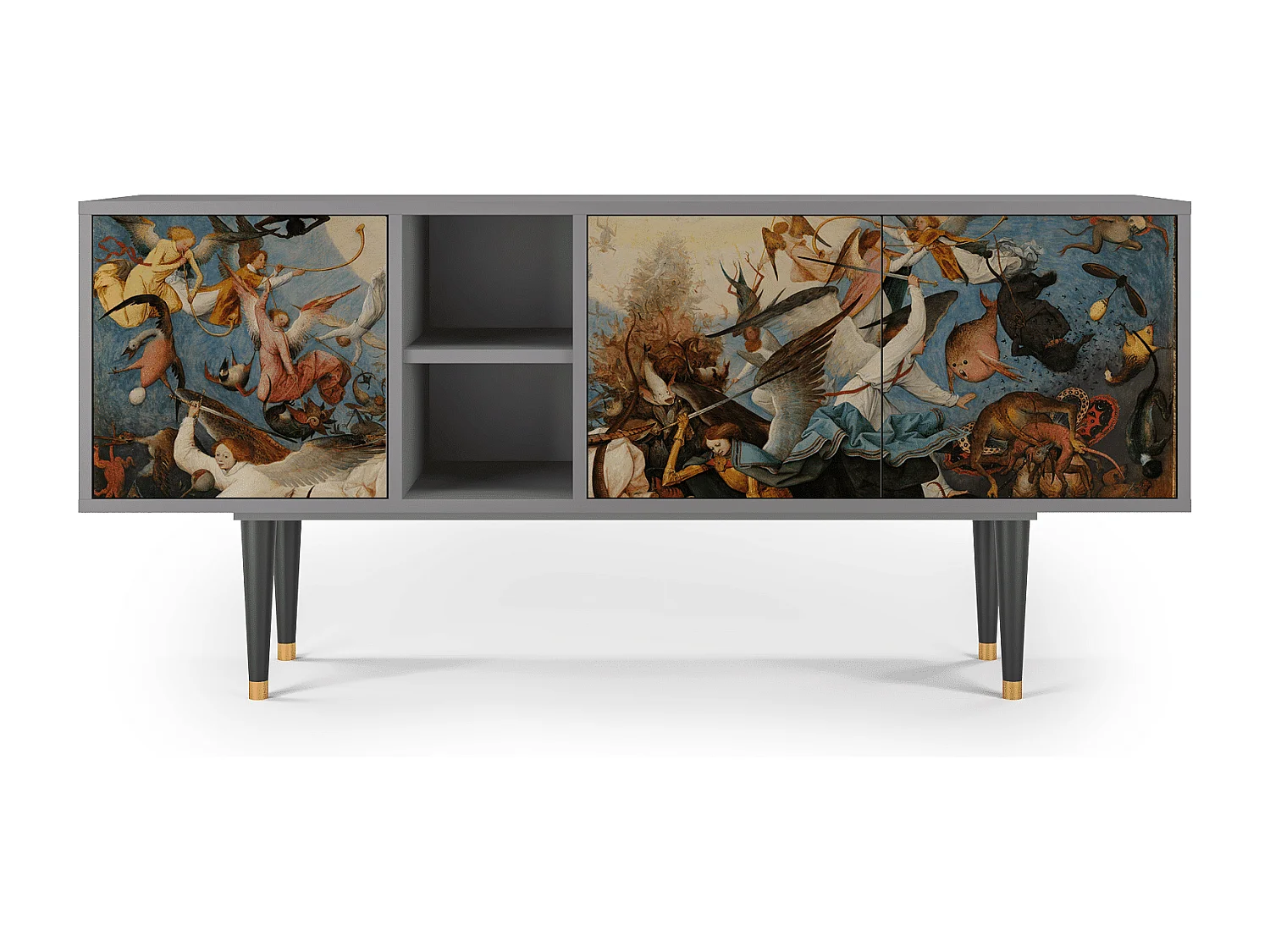 Meuble TV - 150х69х41 cm - T5 - The Fall, Gris