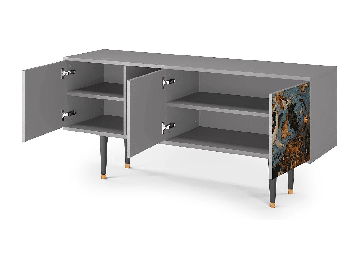 Meuble TV - 150х69х41 cm - T5 - The Fall, Gris