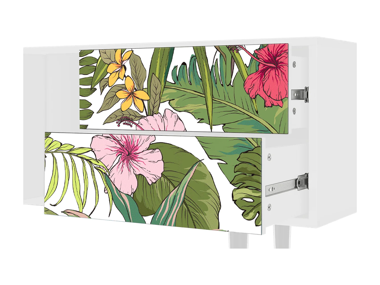 TV-Möbel - 170х69х48 cm - T1 - Verdant Tropics, Weiß