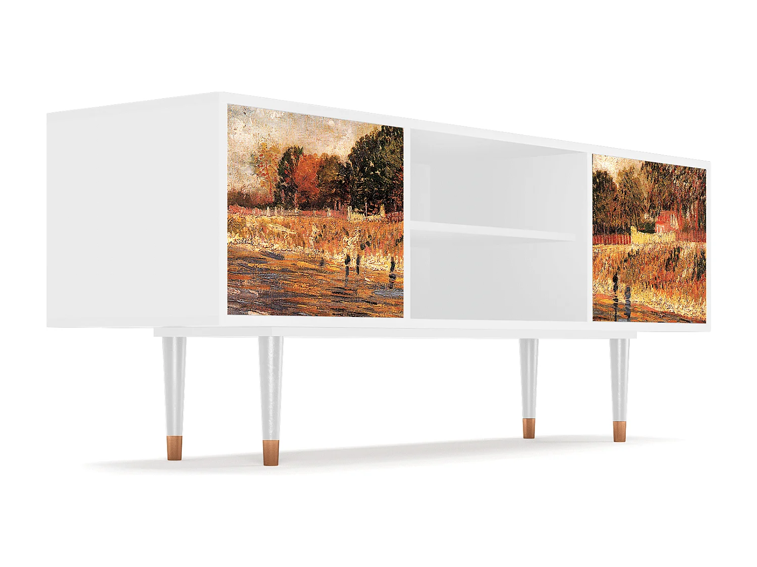 Mobile TV - 170х69х48 cm - T2 - The Banks, Bianco