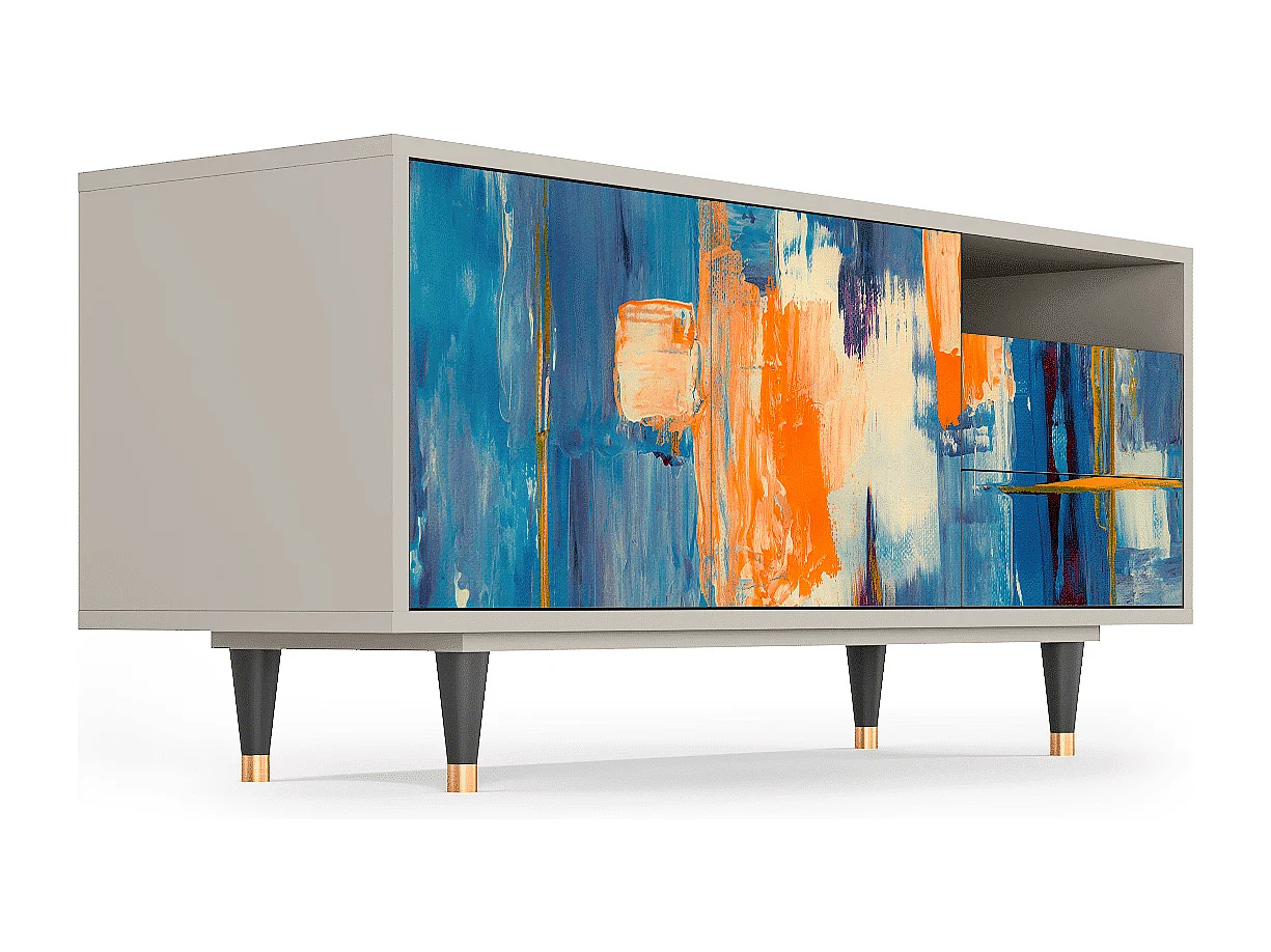Mueble de TV - 125х56х41 cm - T7 - Abstract Expressionism, Arena