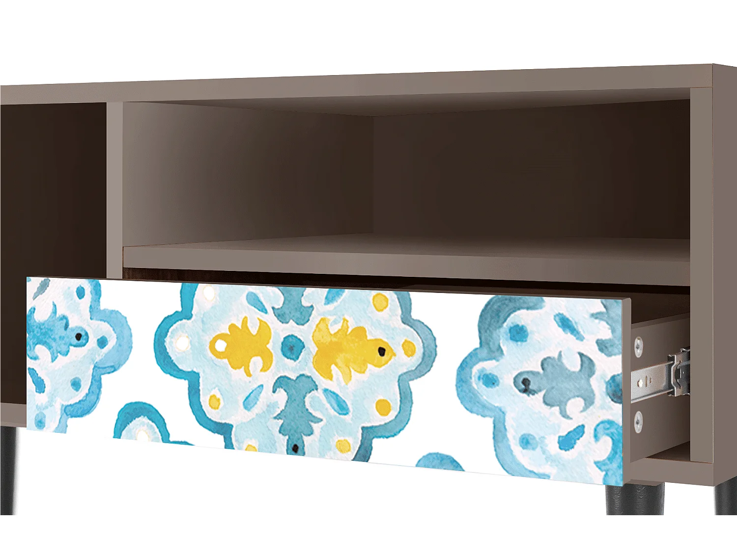 Mobile TV - 115х59х48 cm - T3 - Portugese tiles, Latte