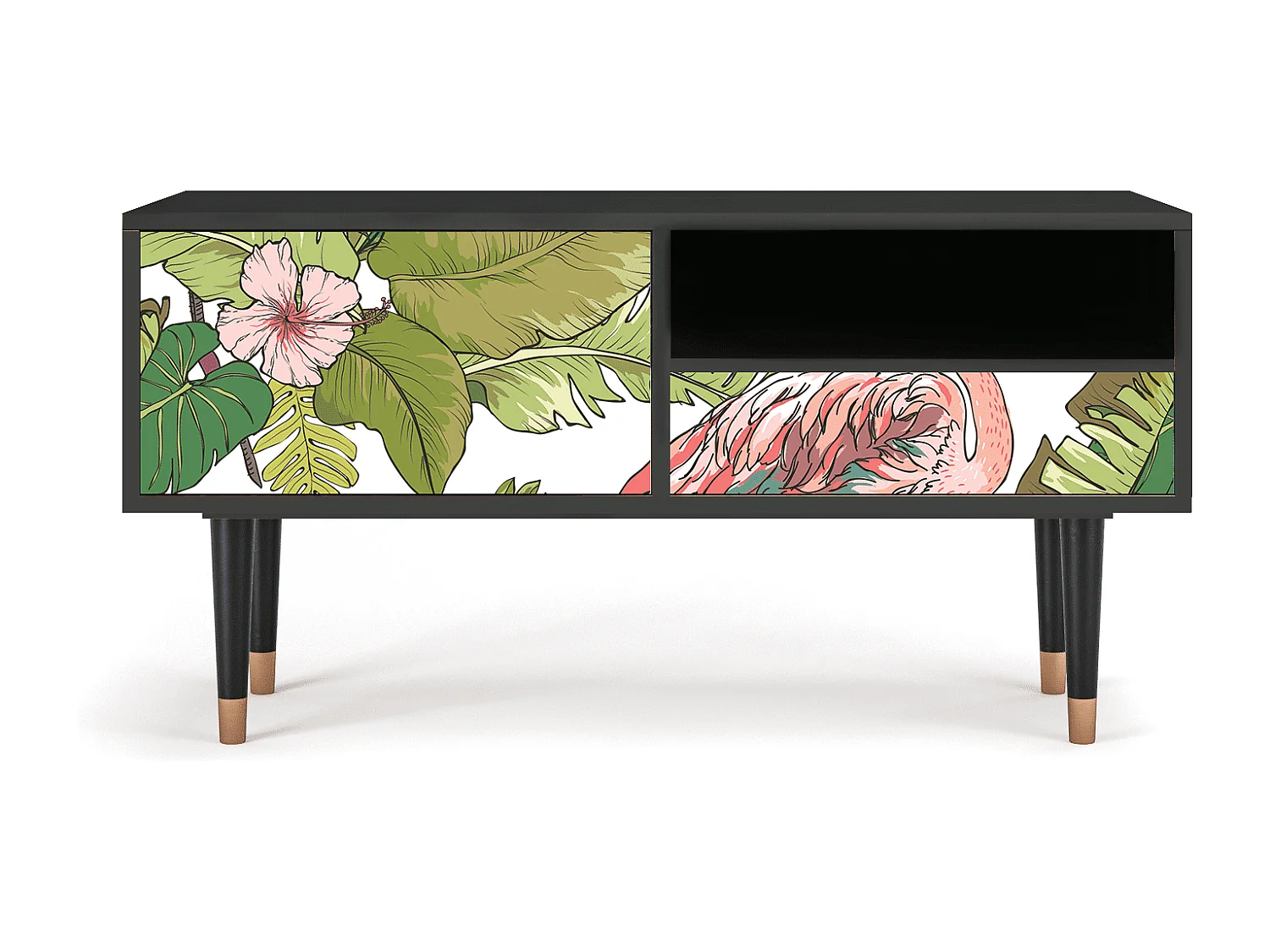 Meuble TV - 115х59х48 cm - T3 - Sweet Flamingo, Anthracite