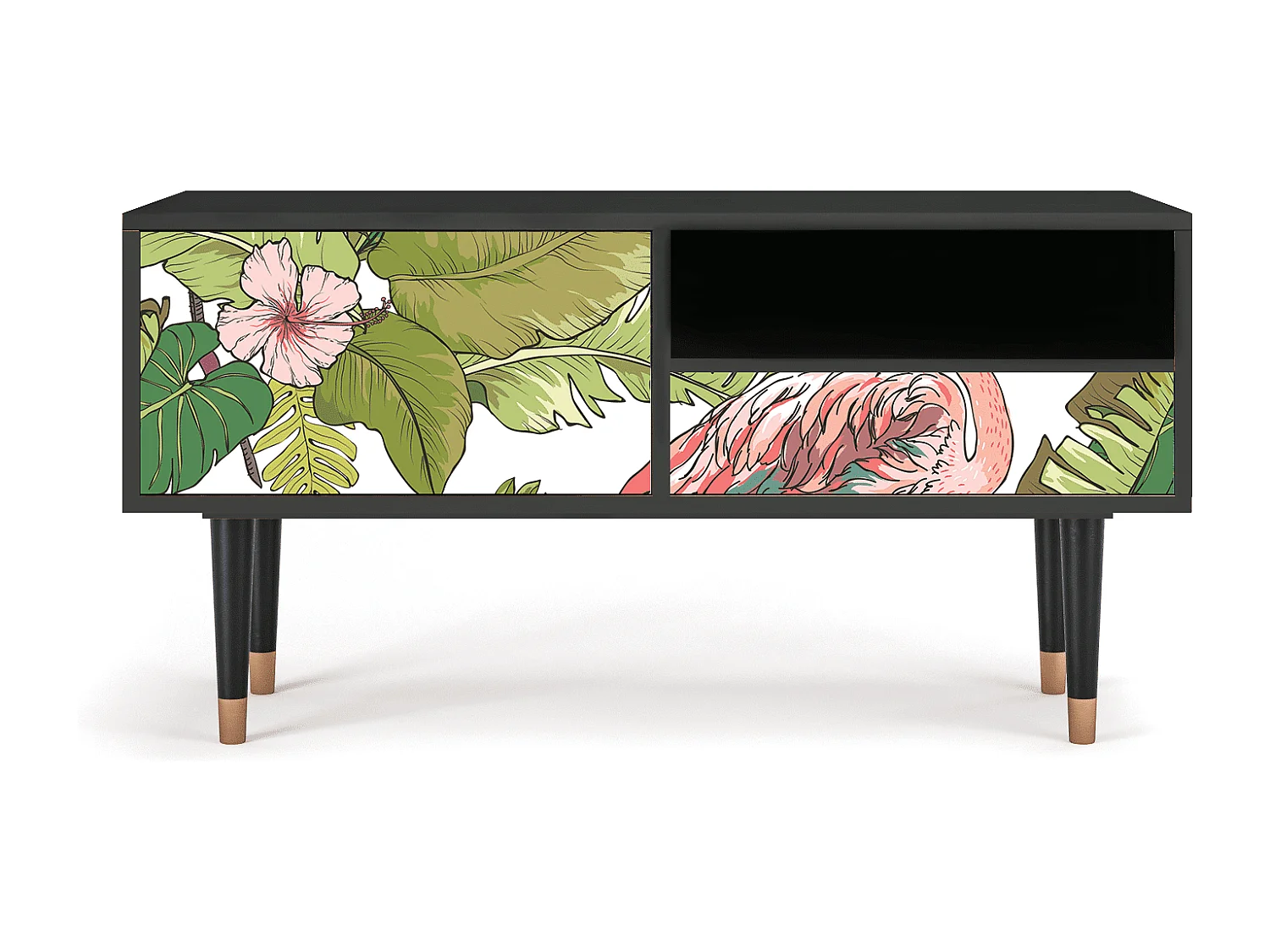 Meuble TV - 115х59х48 cm - T3 - Sweet Flamingo, Anthracite