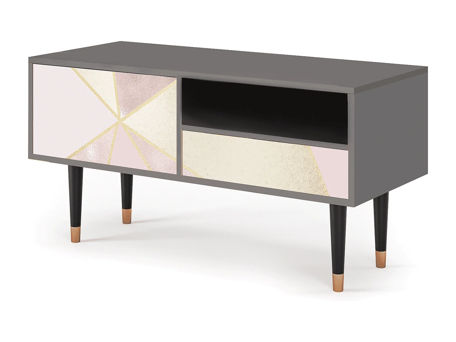 Meuble TV - 115х59х48 cm - T3 - Cosmopolitan Diva, Gris