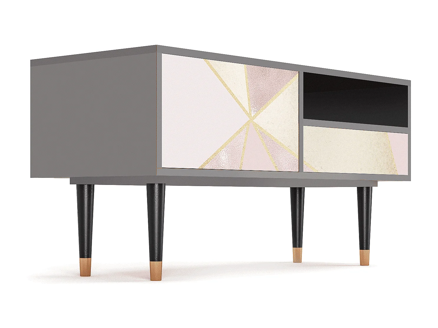 Meuble TV - 115х59х48 cm - T3 - Cosmopolitan Diva, Gris