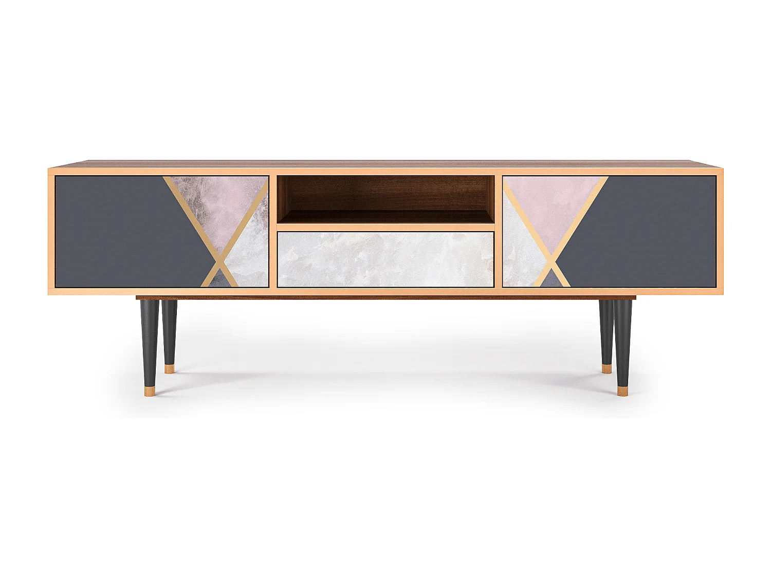 TV-meubel - 170х59х41 cm - T6 - Ideal Harmony, Walnoot