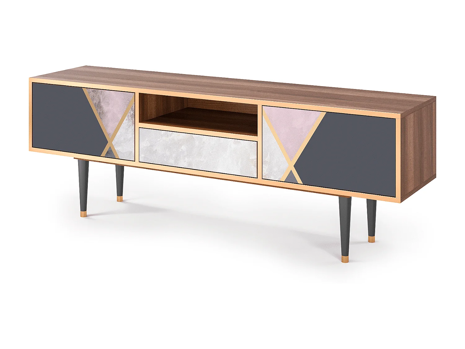 TV-meubel - 170х59х41 cm - T6 - Ideal Harmony, Walnoot