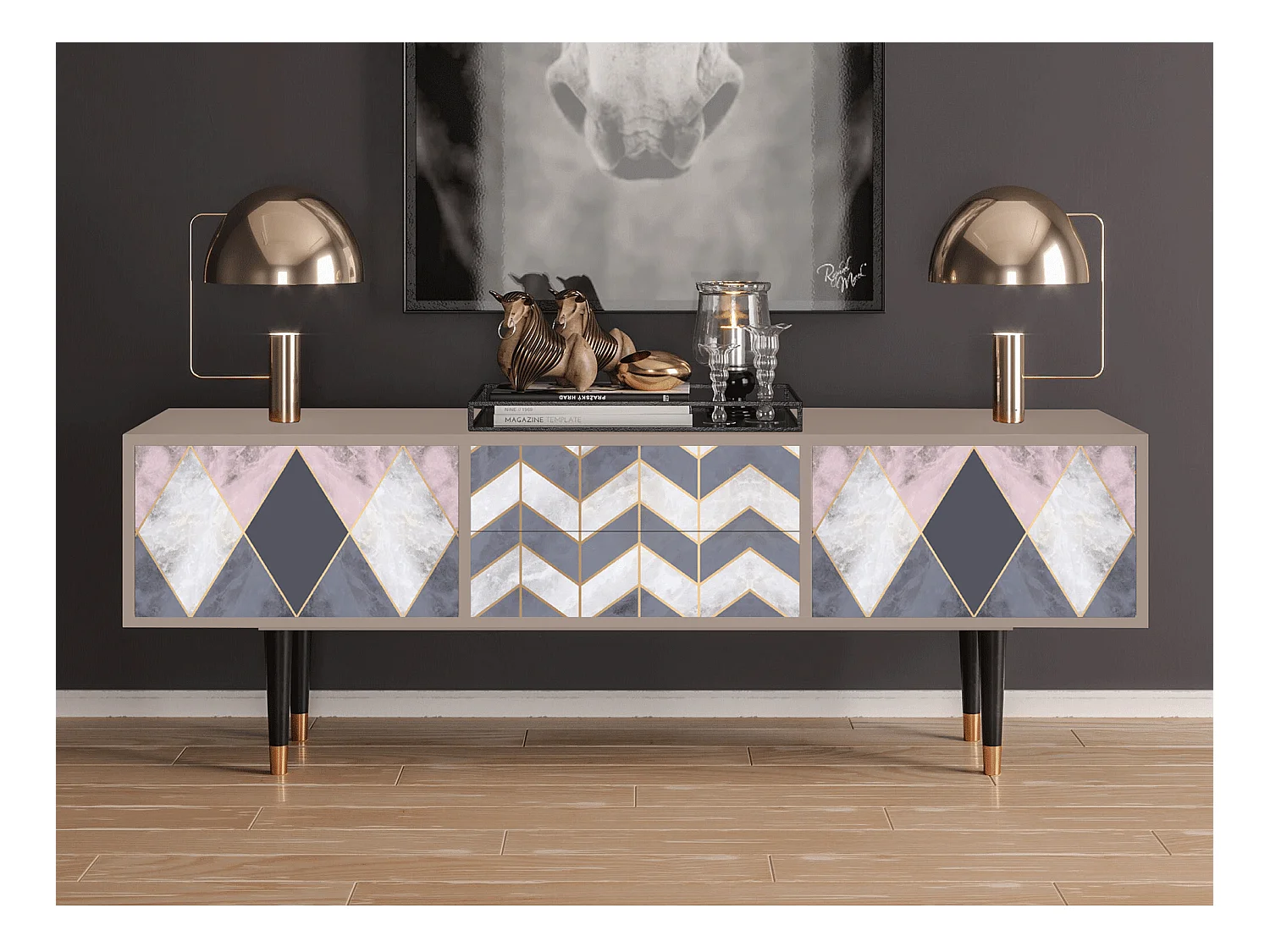 Meuble TV - 170х59х48 cm - T4 - Ideal Harmony, Latte