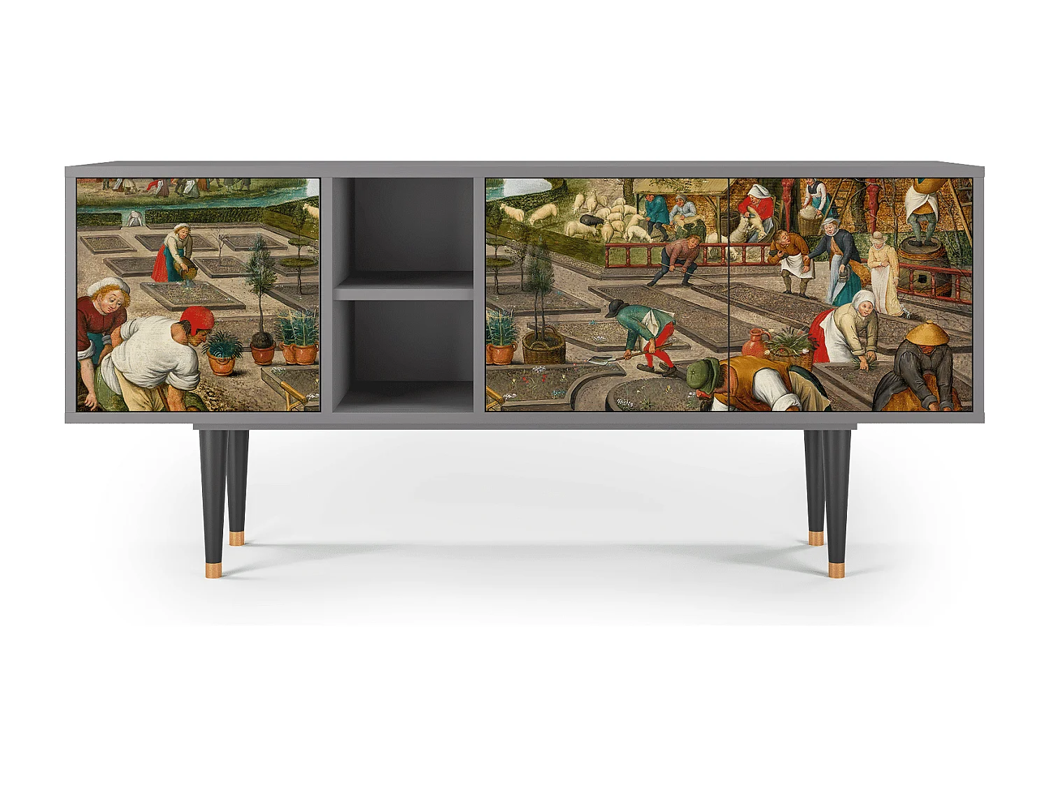 Mobile TV - 150х69х41 cm - T5 - The Younger - Spring, Grigio