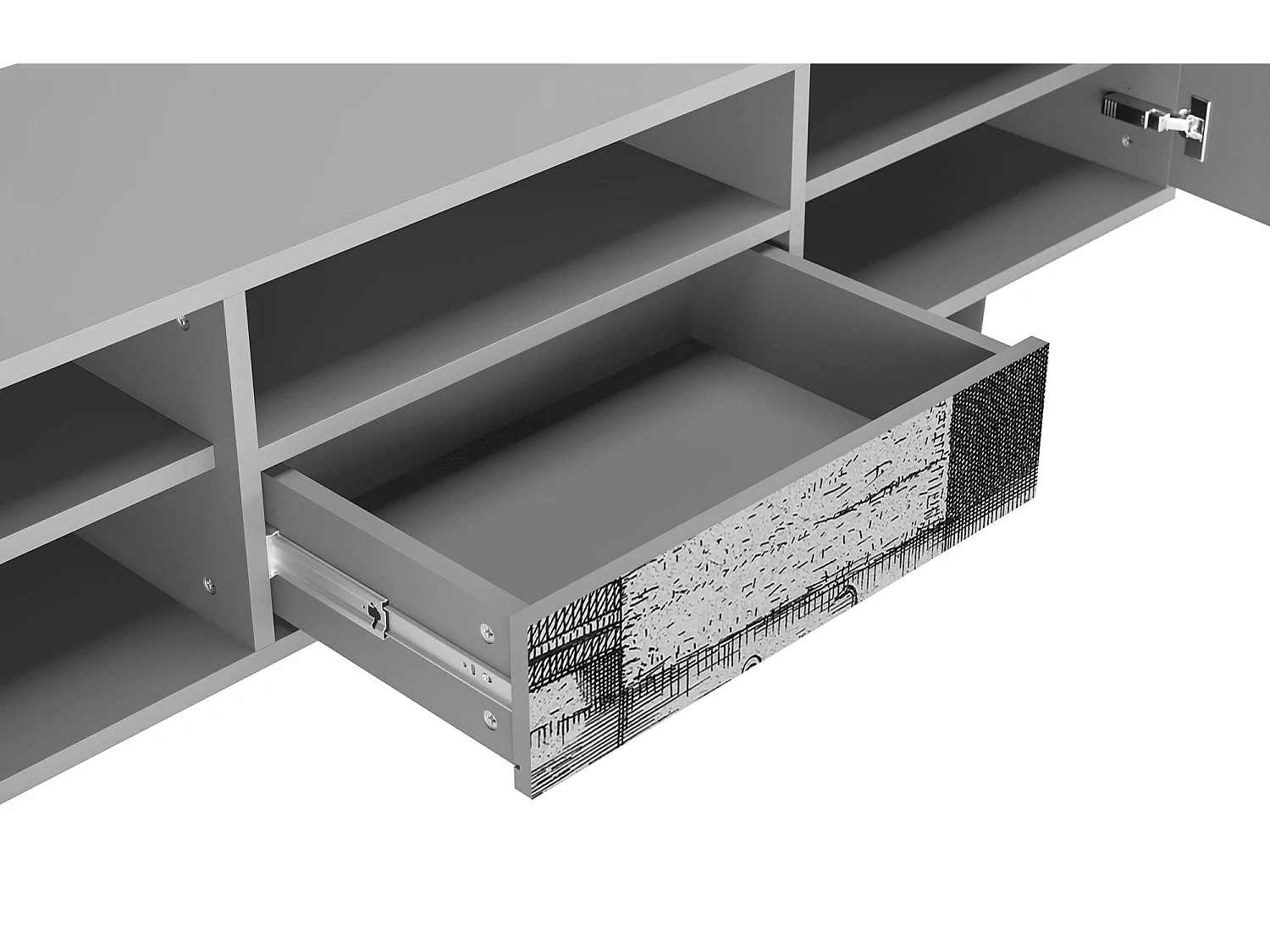 Meuble TV - 170х59х41 cm - T6 - Castle by Breugel, Gris