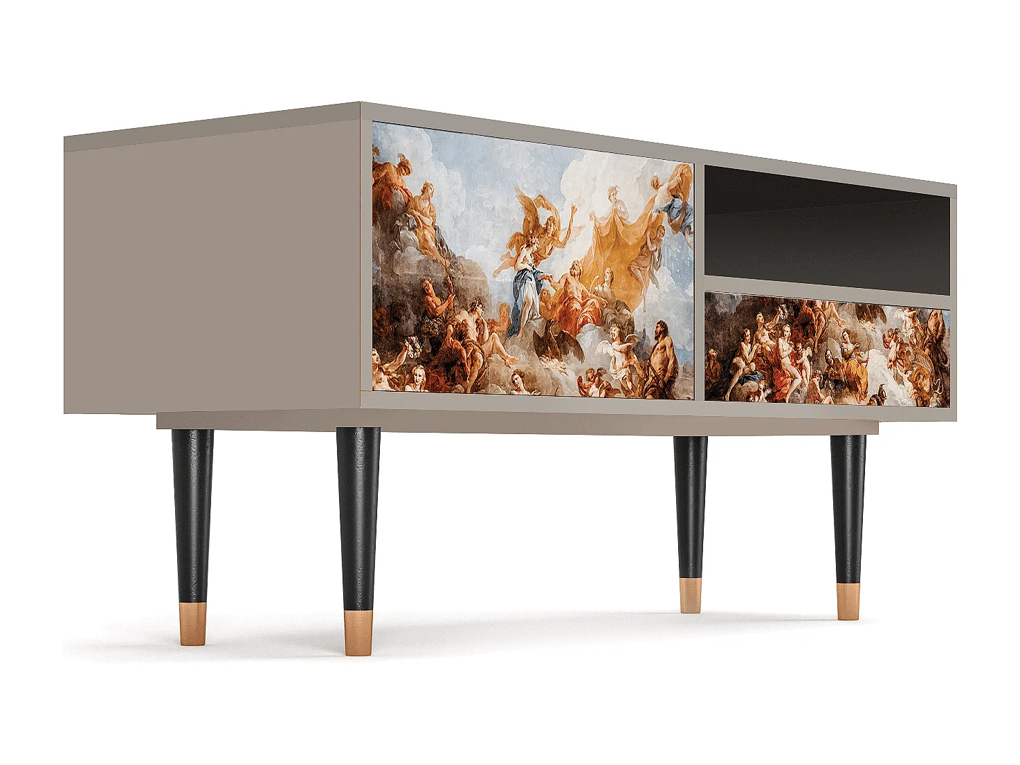 Szafka RTV - 115х59х48 cm - T3 - Versailles, Piaskowy