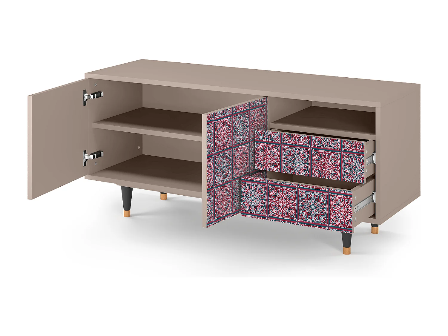 Mobile TV - 125х56х41 cm - T7 - Riviera Mosaic, Latte