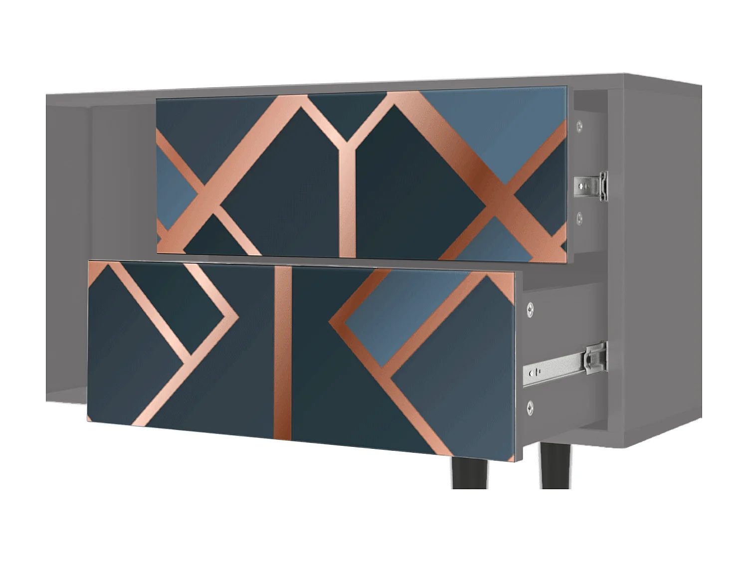 Meuble TV - 170х69х48 cm - T1 - Ashy 1920', Gris