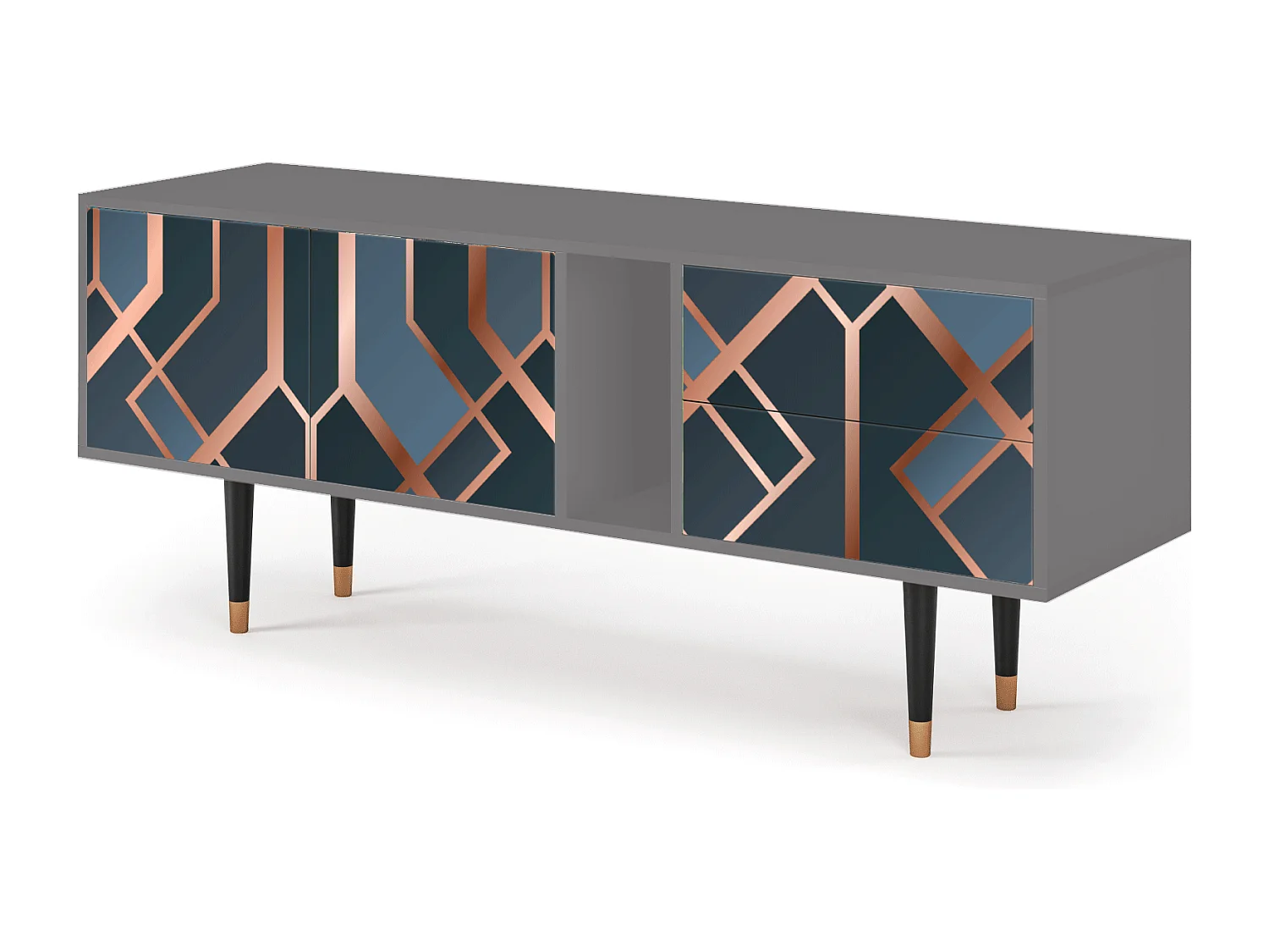 Meuble TV - 170х69х48 cm - T1 - Ashy 1920', Gris