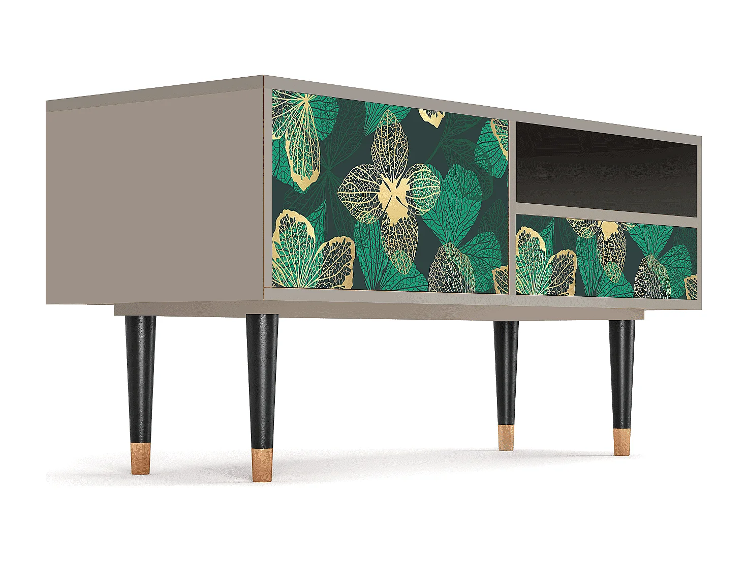 Mobile TV - 115х59х48 cm - T3 - Green Flower, Sabbia