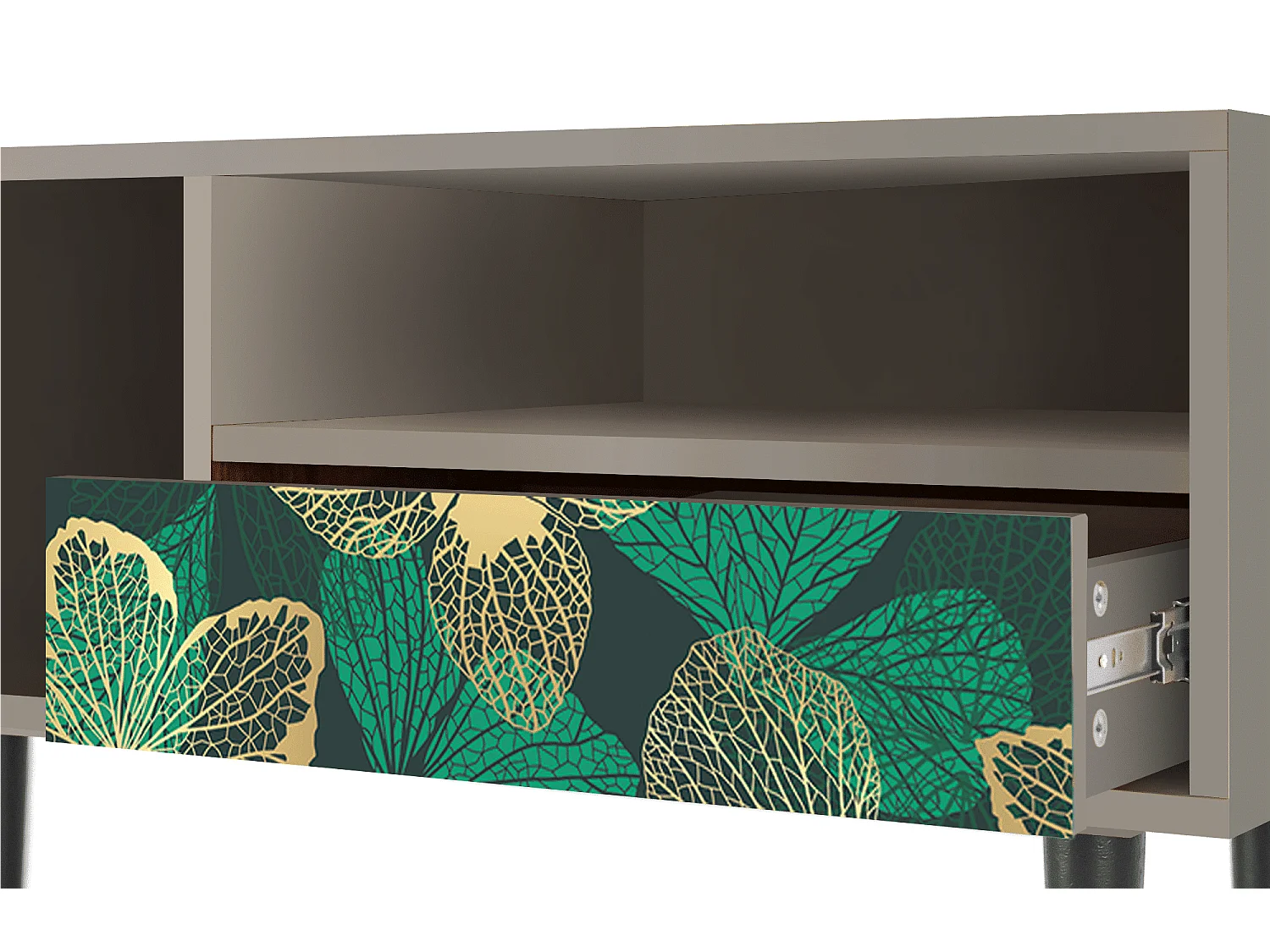 Mobile TV - 115х59х48 cm - T3 - Green Flower, Sabbia