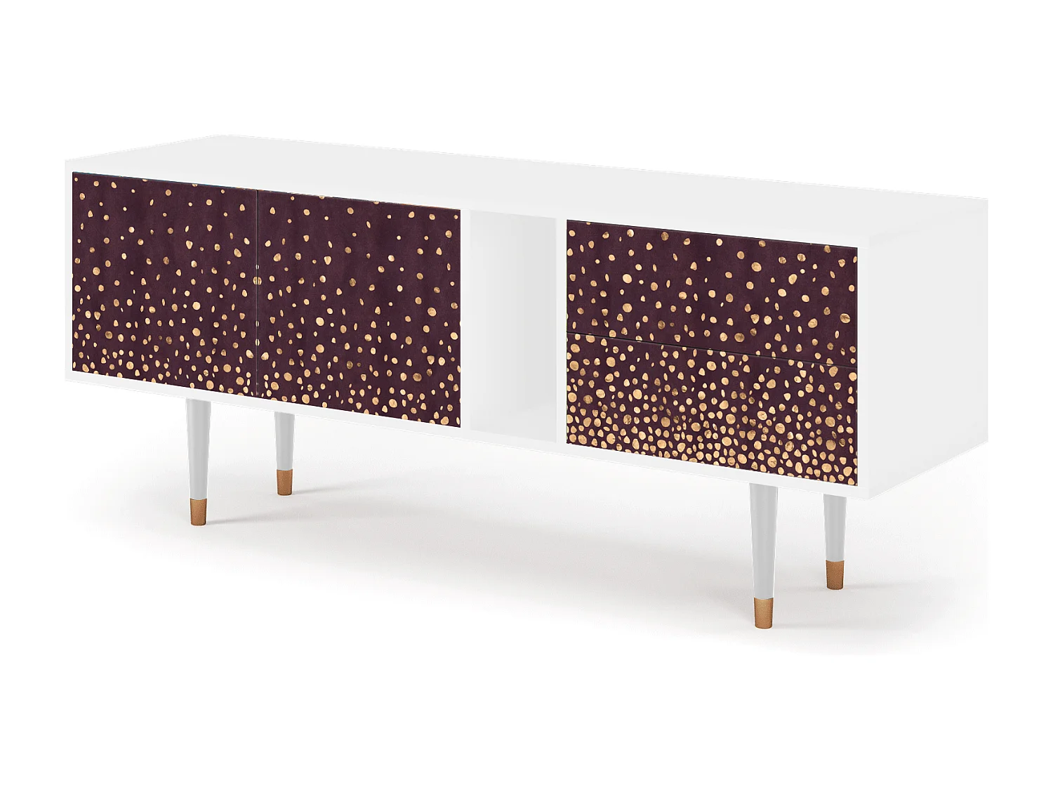 Mobile TV - 170х69х48 cm - T1 - Glowworms, Bianco