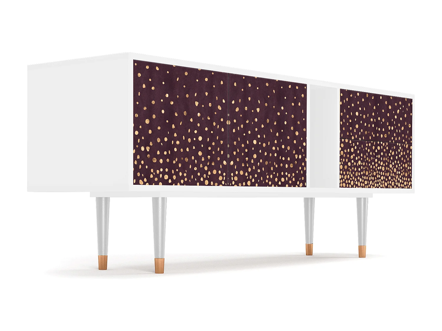 Mobile TV - 170х69х48 cm - T1 - Glowworms, Bianco