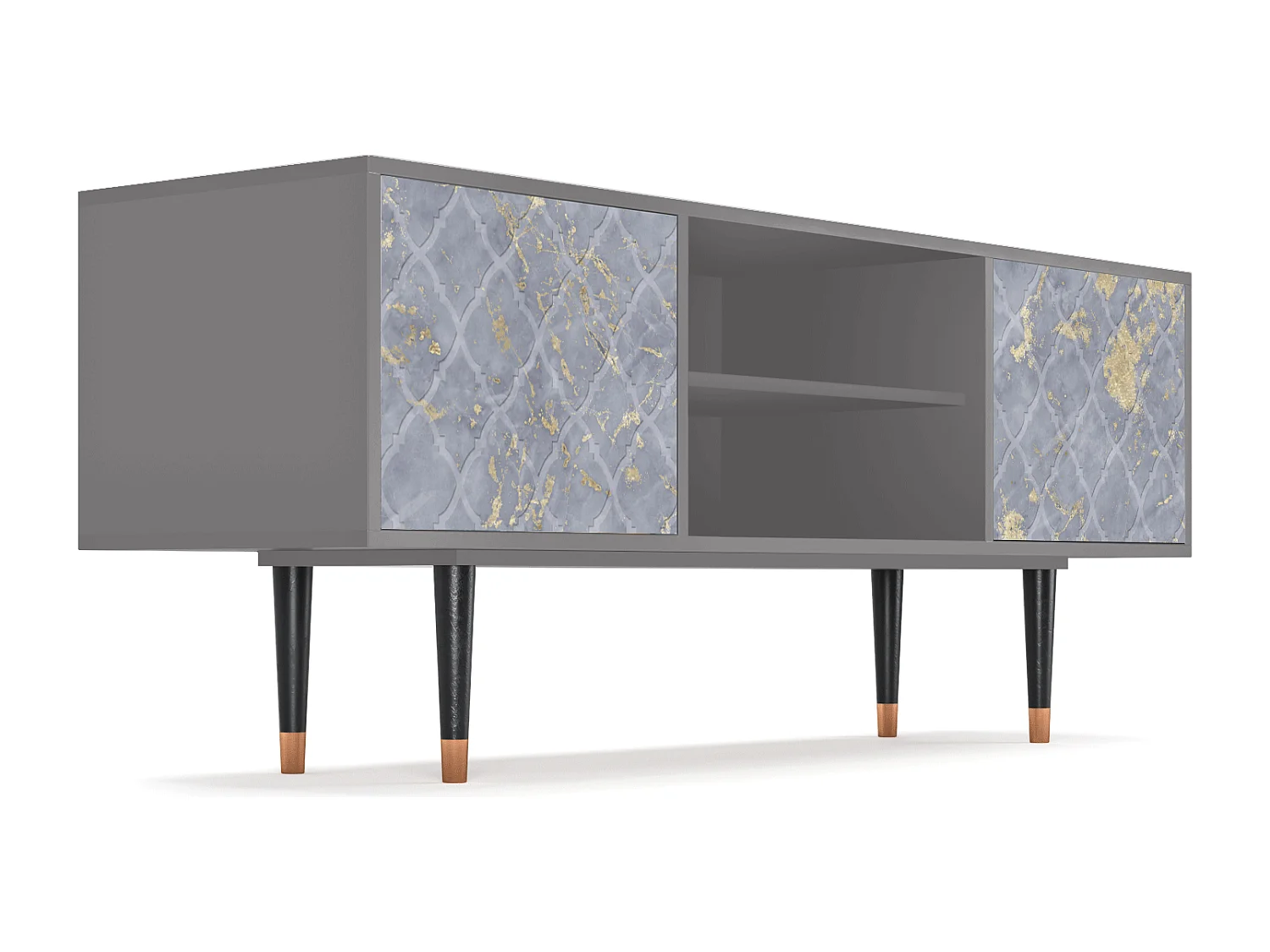 Meuble TV - 170х69х48 cm - T2 - Golden Smoke, Gris