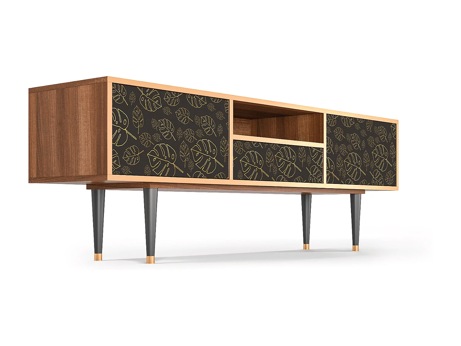 Meuble TV - 170х59х41 cm - T6 - Fall Of The Leaves, Noyer