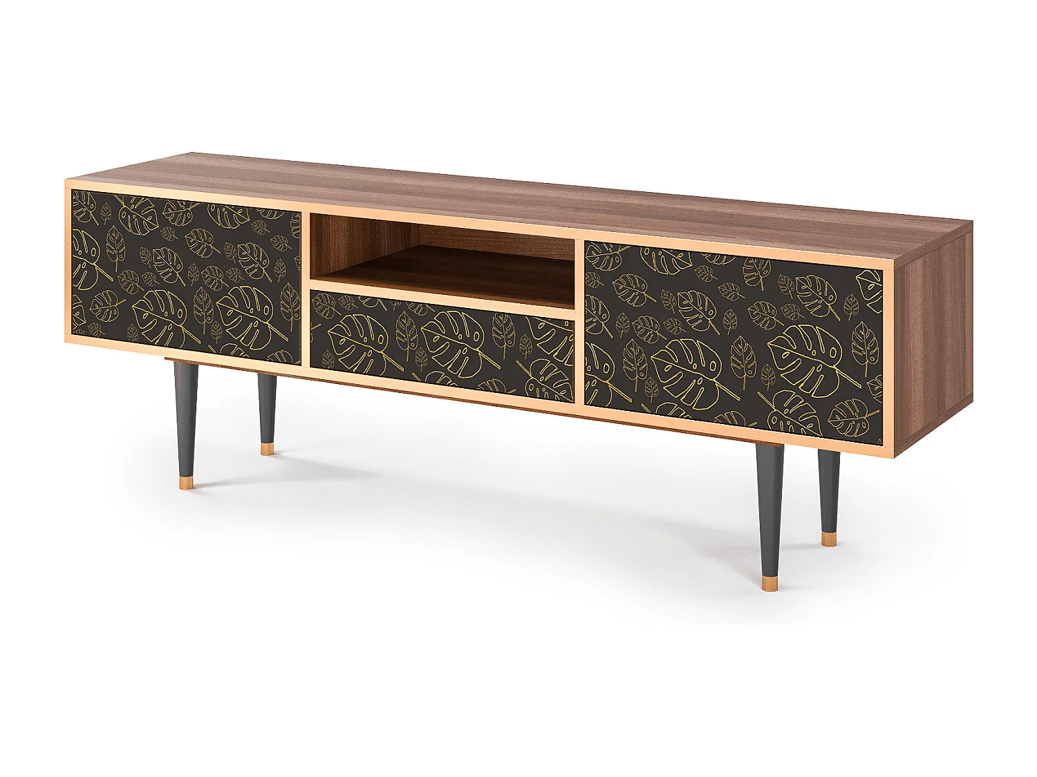 Meuble TV - 170х59х41 cm - T6 - Fall Of The Leaves, Noyer