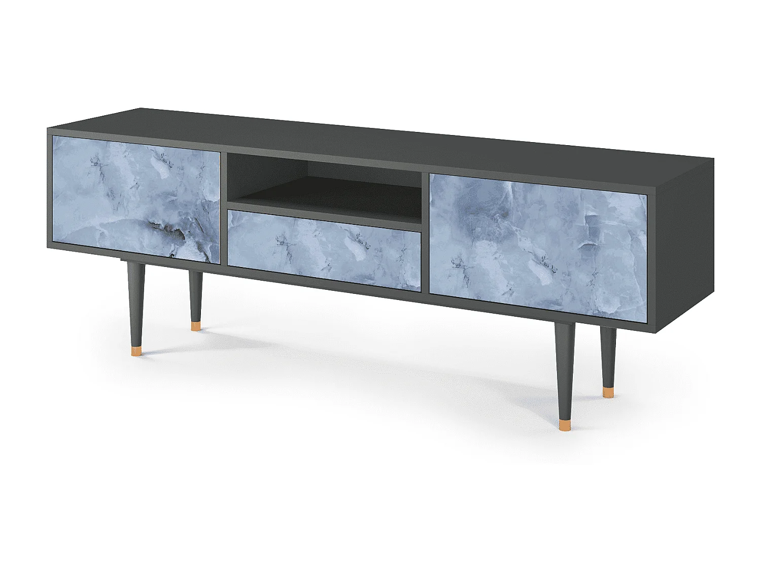 Mobile TV - 170х59х41 cm - T6 - Feather Ice, Antracite