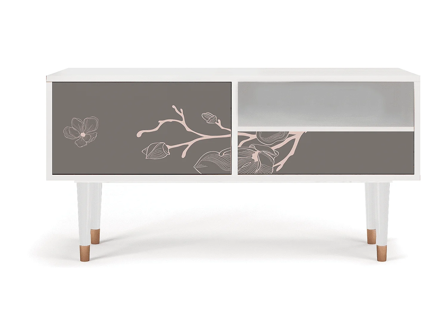 TV-meubel - 115х59х48 cm - T3 - Cherry Blossom, Wit