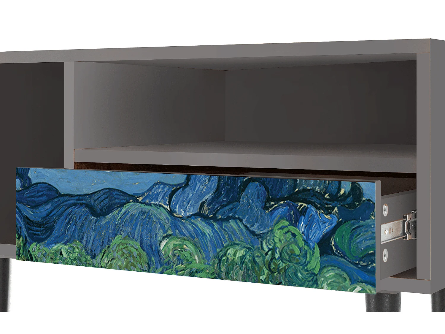 Mueble de TV - 115х59х48 cm - T3 - The Oil Trees, Cinza