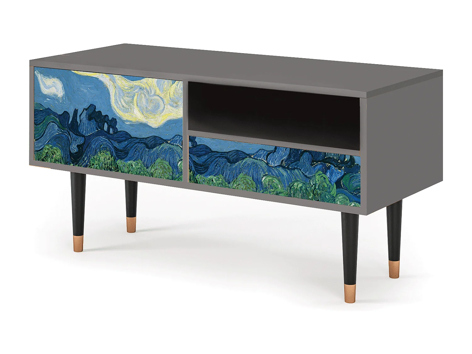 Mobile TV - 115х59х48 cm - T3 - The Oil Trees, Grigio