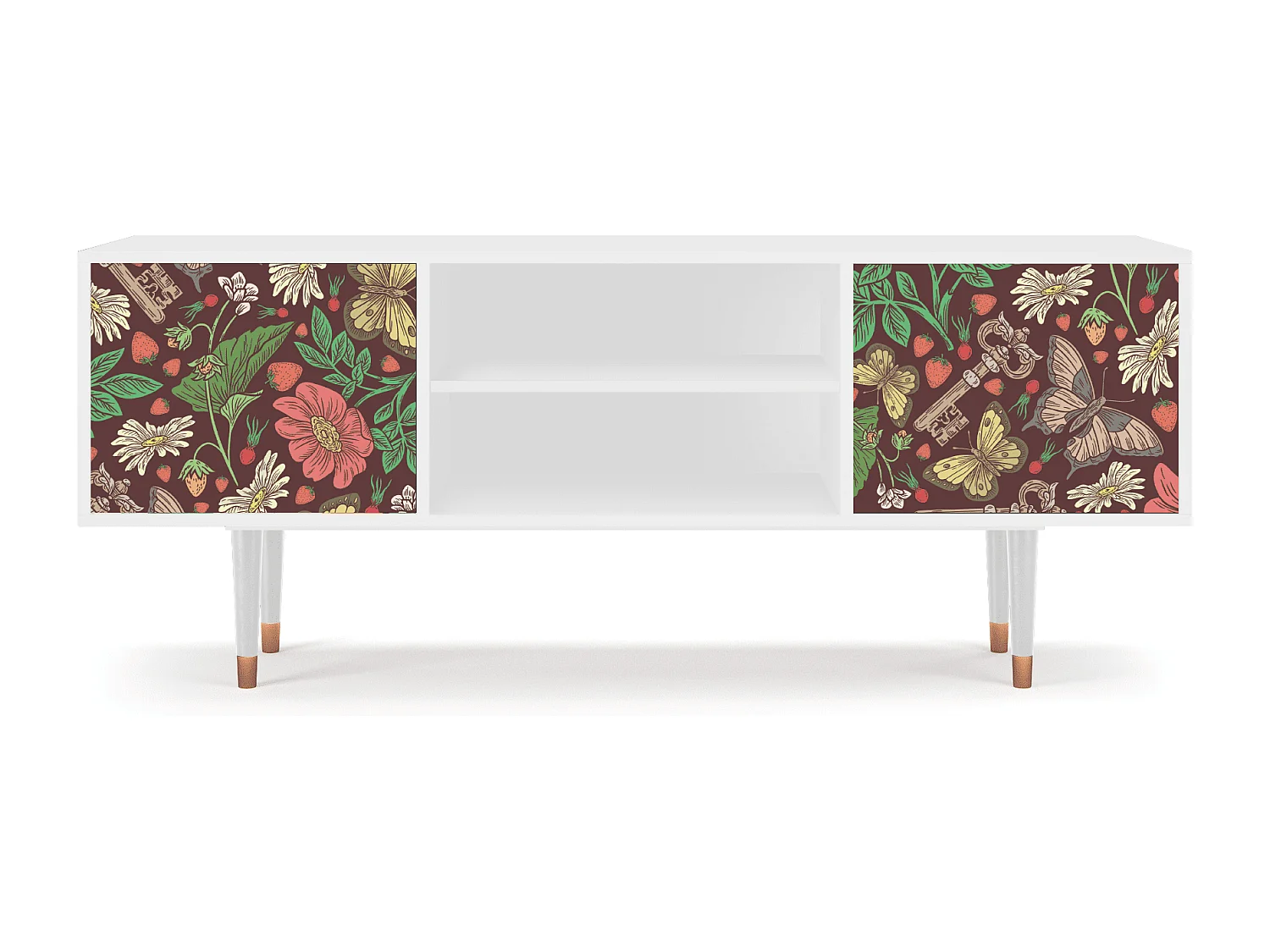 Mobile TV - 170х69х48 cm - T2 - Alice in Wonderland, Bianco