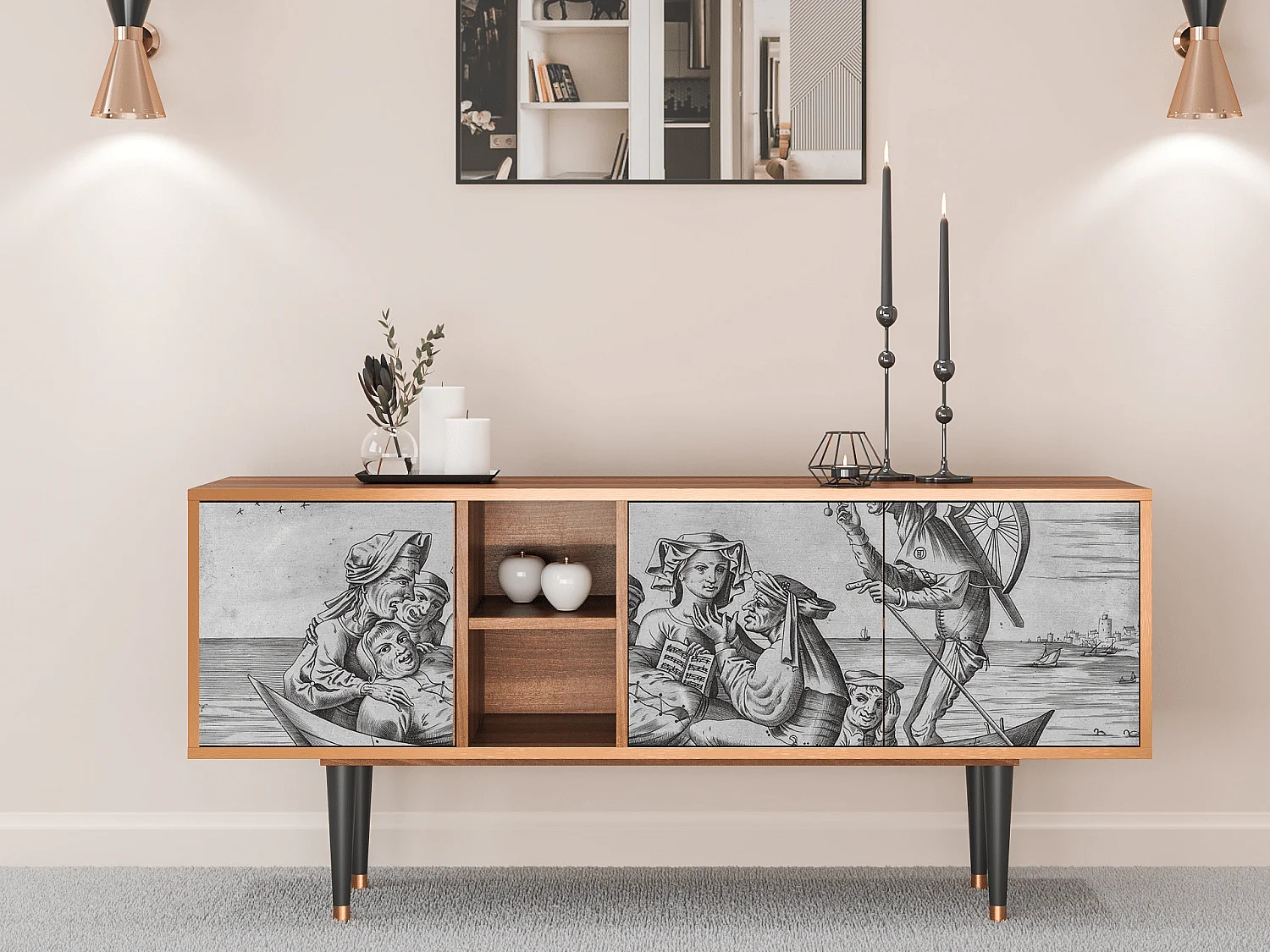 TV-meubel - 150х69х41 cm - T5 - Blau Schuyte, Walnoot