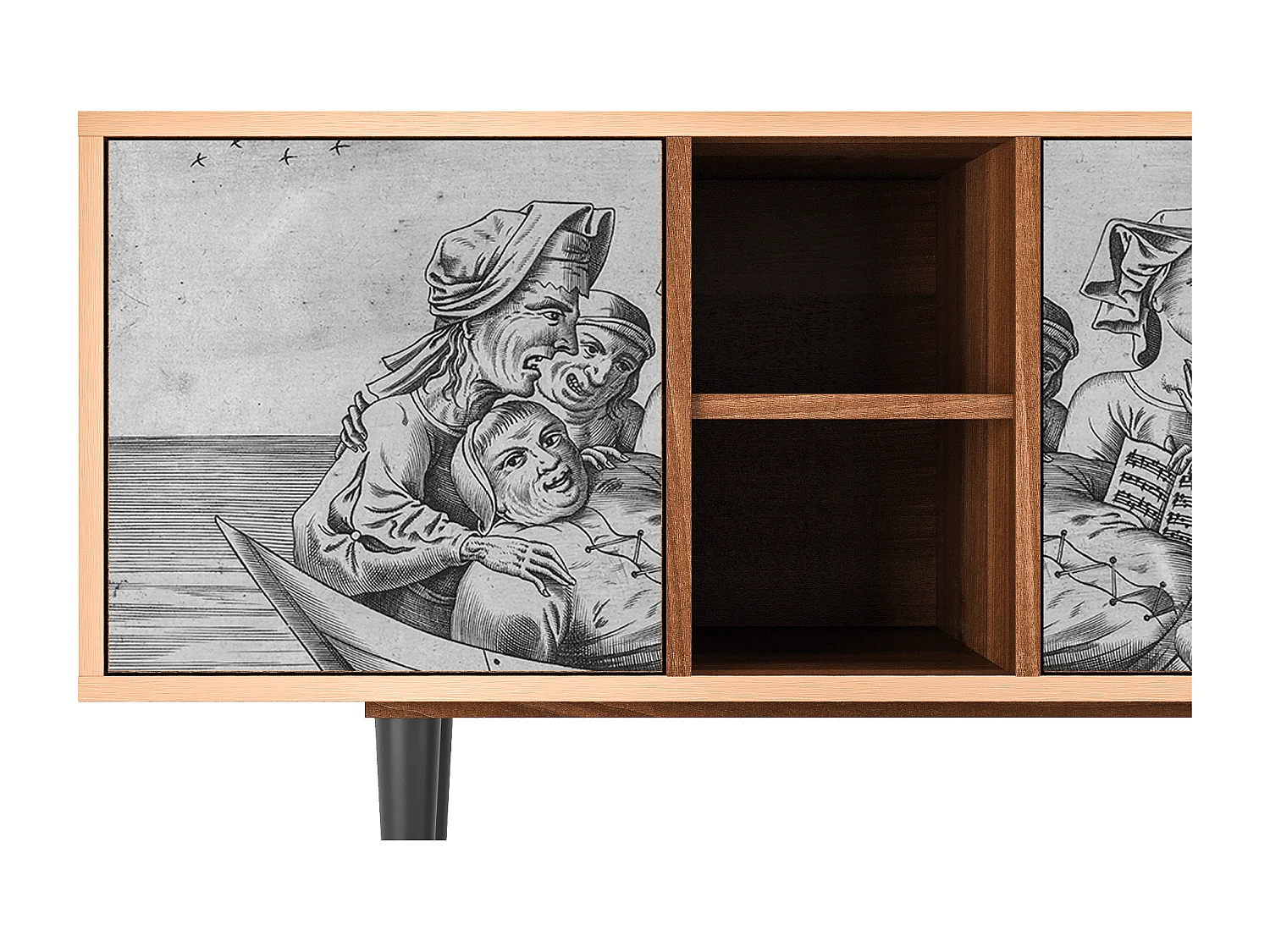 TV-meubel - 150х69х41 cm - T5 - Blau Schuyte, Walnoot