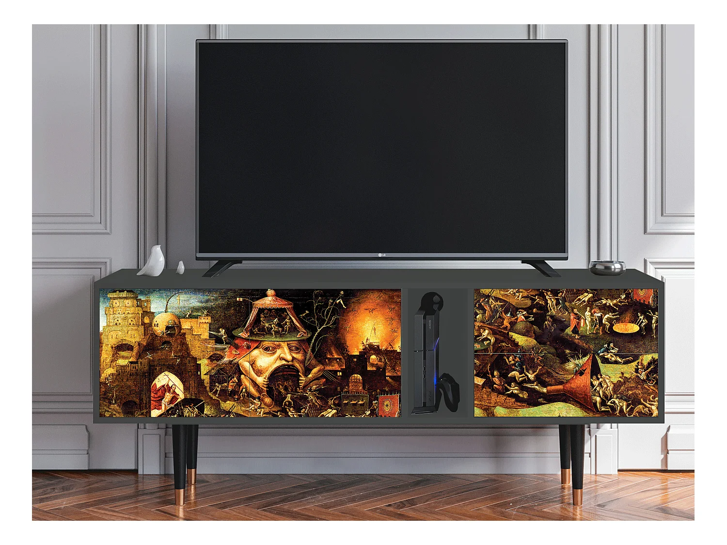 Meuble TV - 170х69х48 cm - T1 - Christ in Limbo, Anthracite