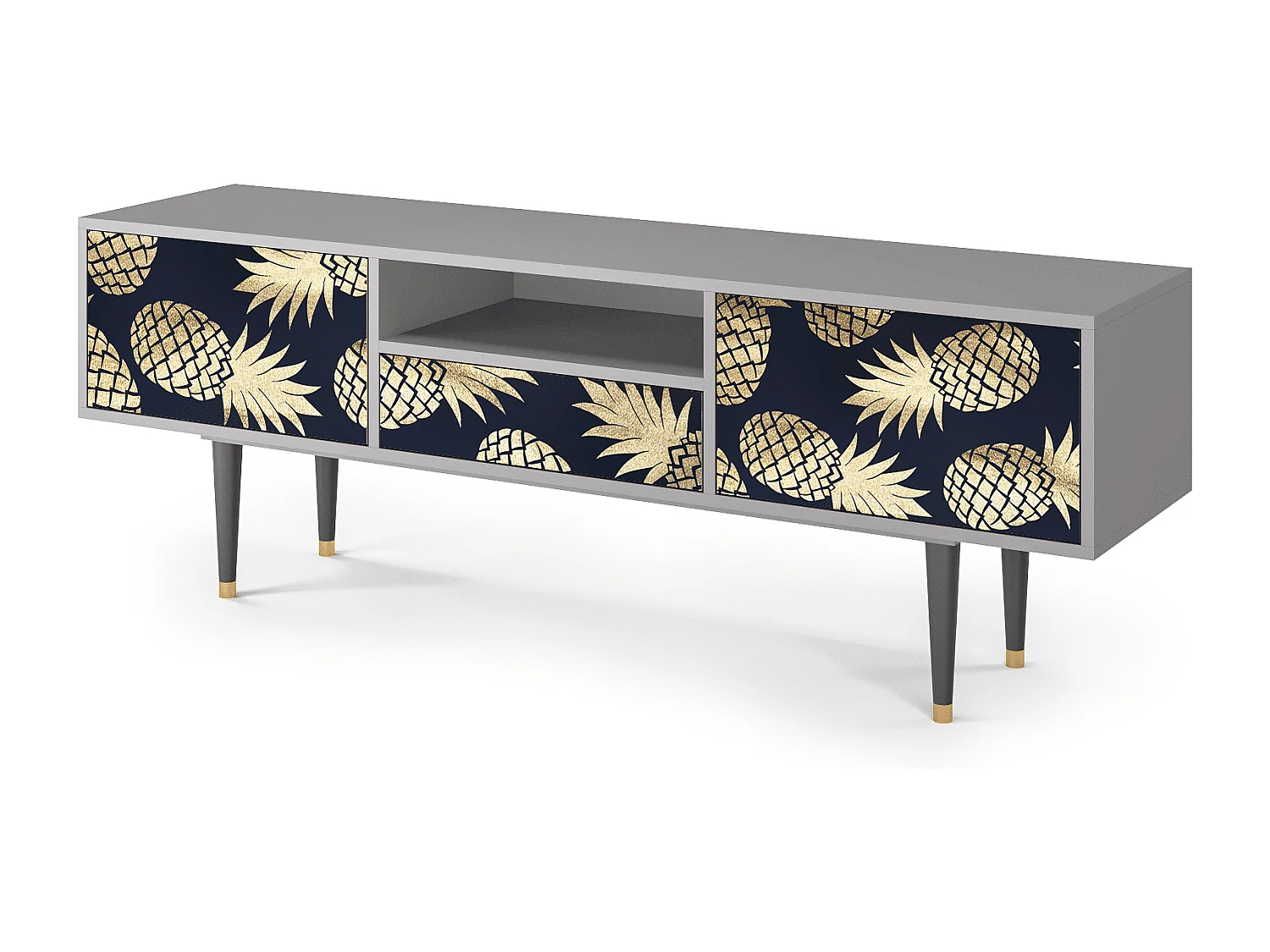 Szafka RTV - 170х59х41 cm - T6 - Sunny Pineaple, Szary