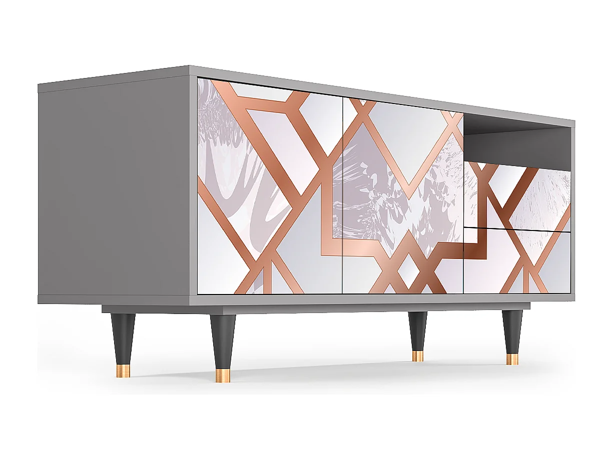 Mobile TV - 125х56х41 cm - T7 - Pastel Fairytale, Grigio