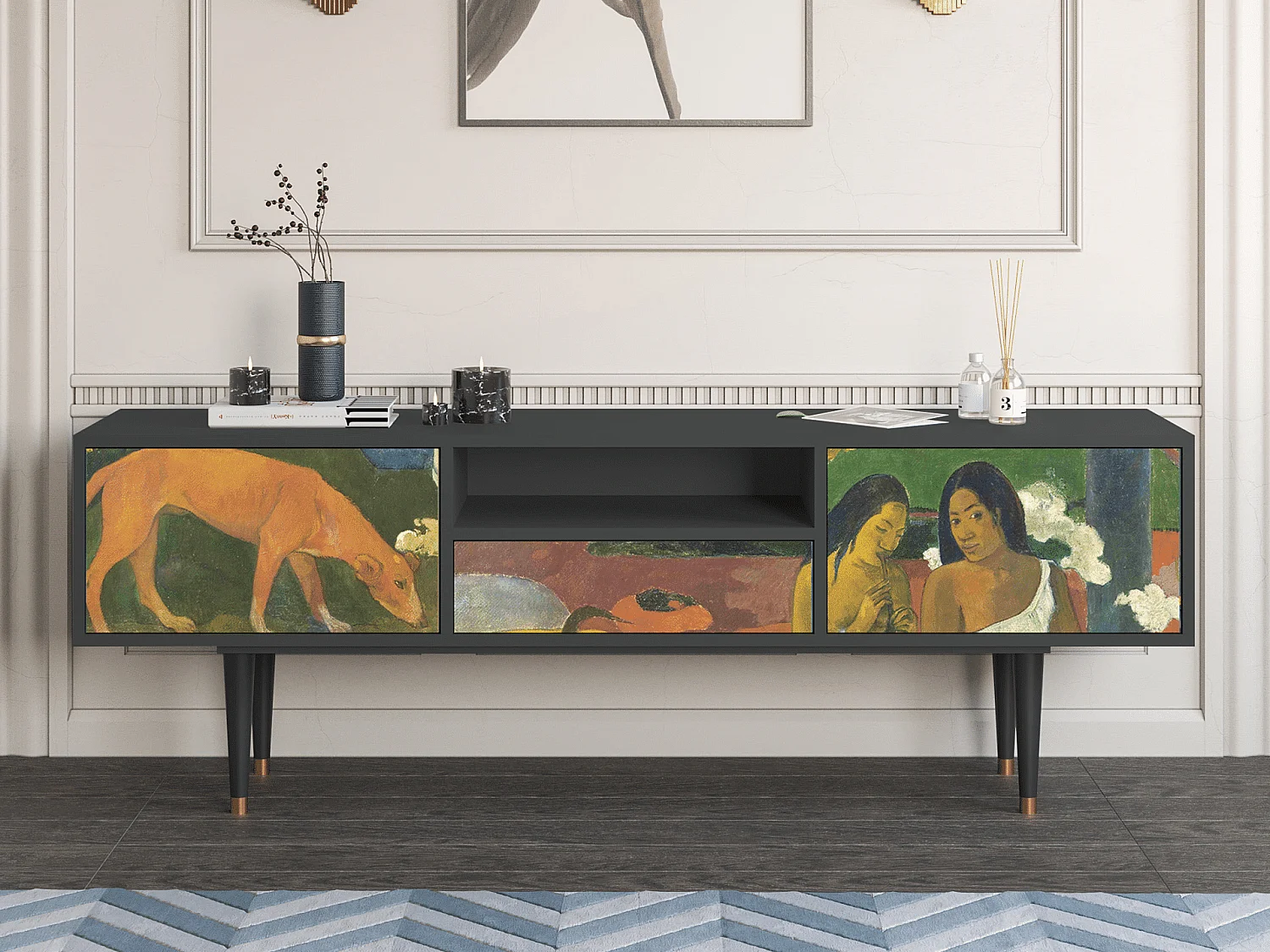 Mueble de TV - 170х59х41 cm - T6 - Arearea , Antracite