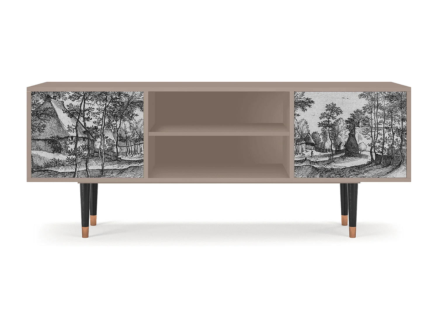 TV-meubel - 170х69х48 cm - T2 - Village Road, Latte