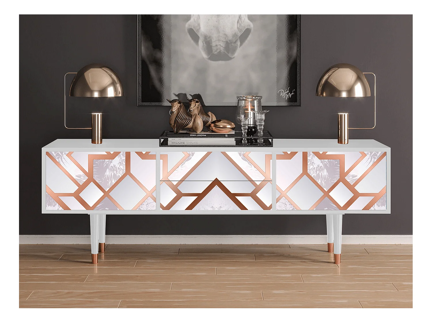 Meuble TV - 170х59х48 cm - T4 - Pastel Fairytale, Blanc